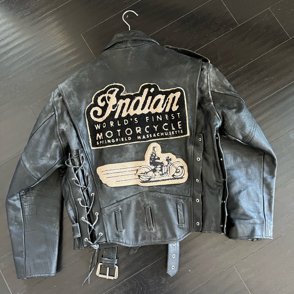 Vintage 1990s Indian motorcycle jacket.